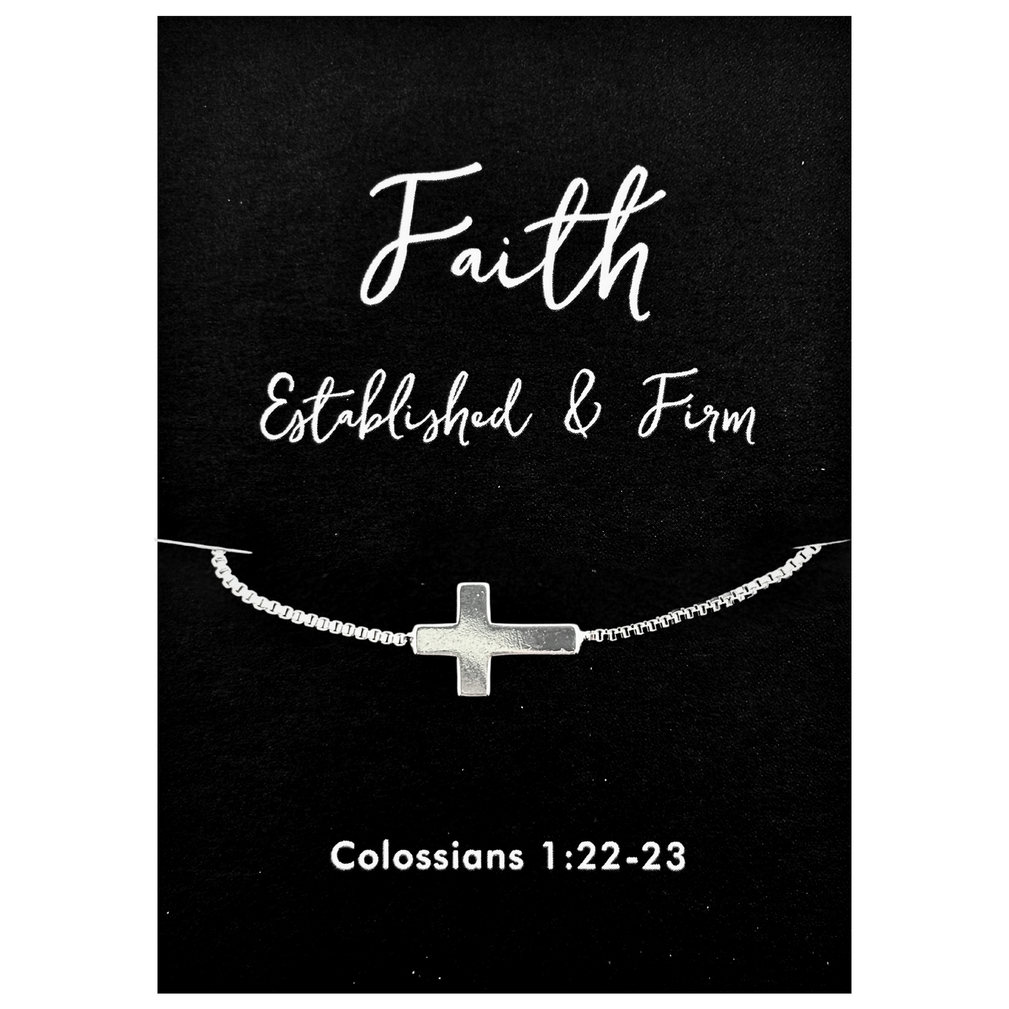 Faith - Established and Firm - Colossians 1: 22-23 - Cross Necklace