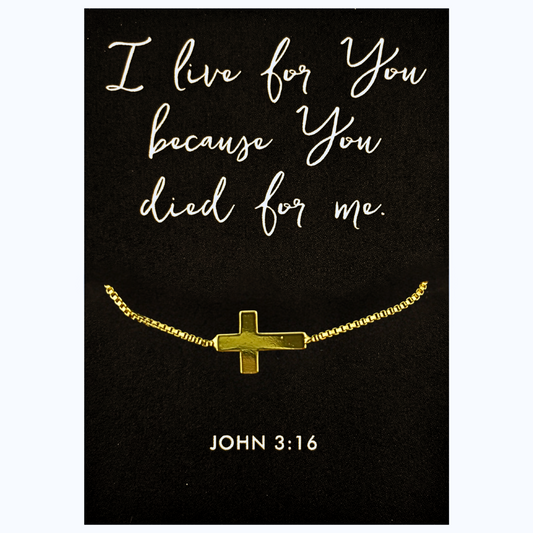 I live for You - John 3:16 - Cross Necklace
